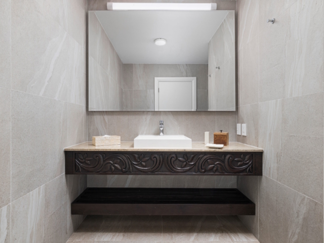 Bathroom inside the Premium Beachfront Suite at Pacific Resort Rarotonga