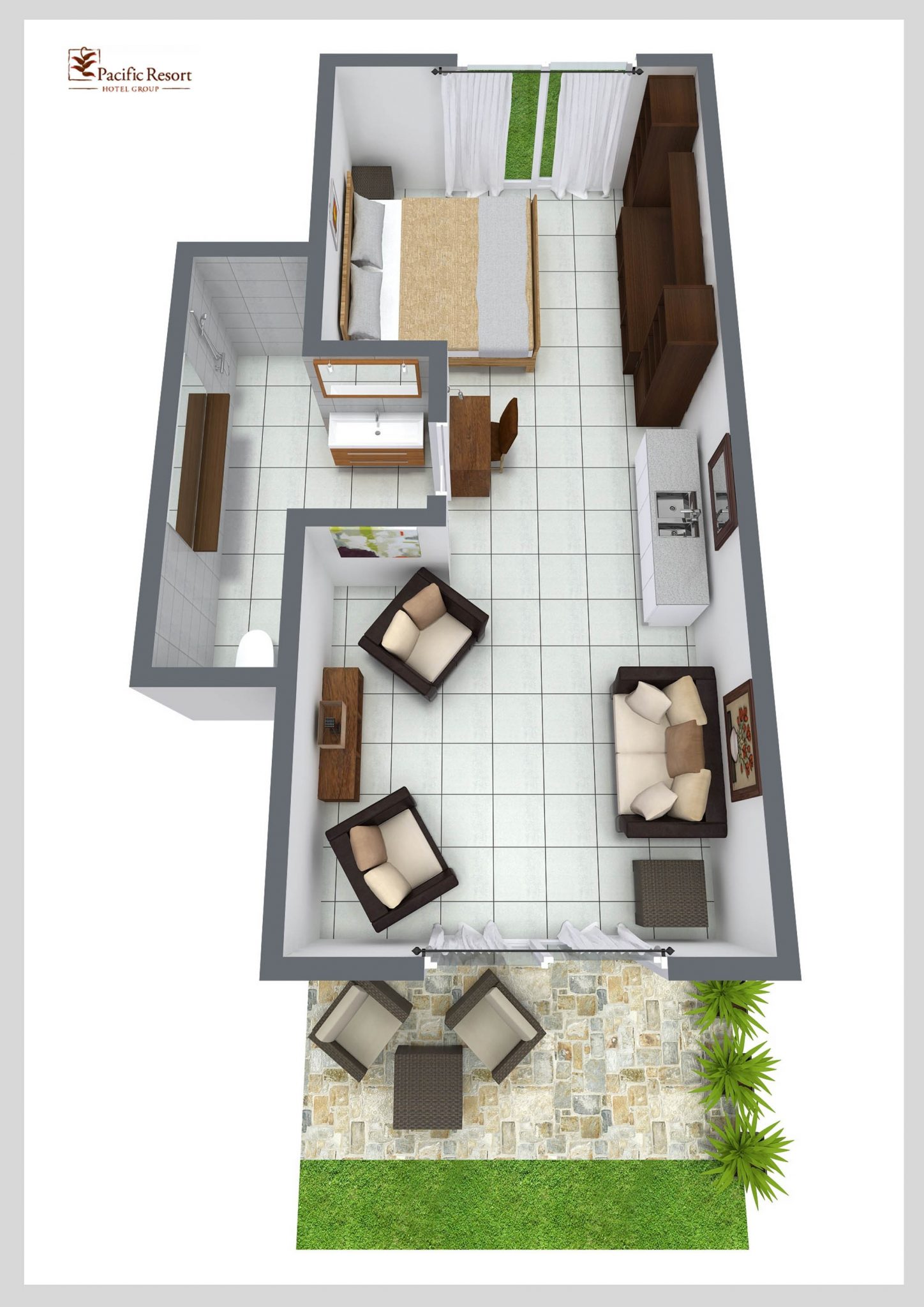 Premium Garden Suite - Room Plan