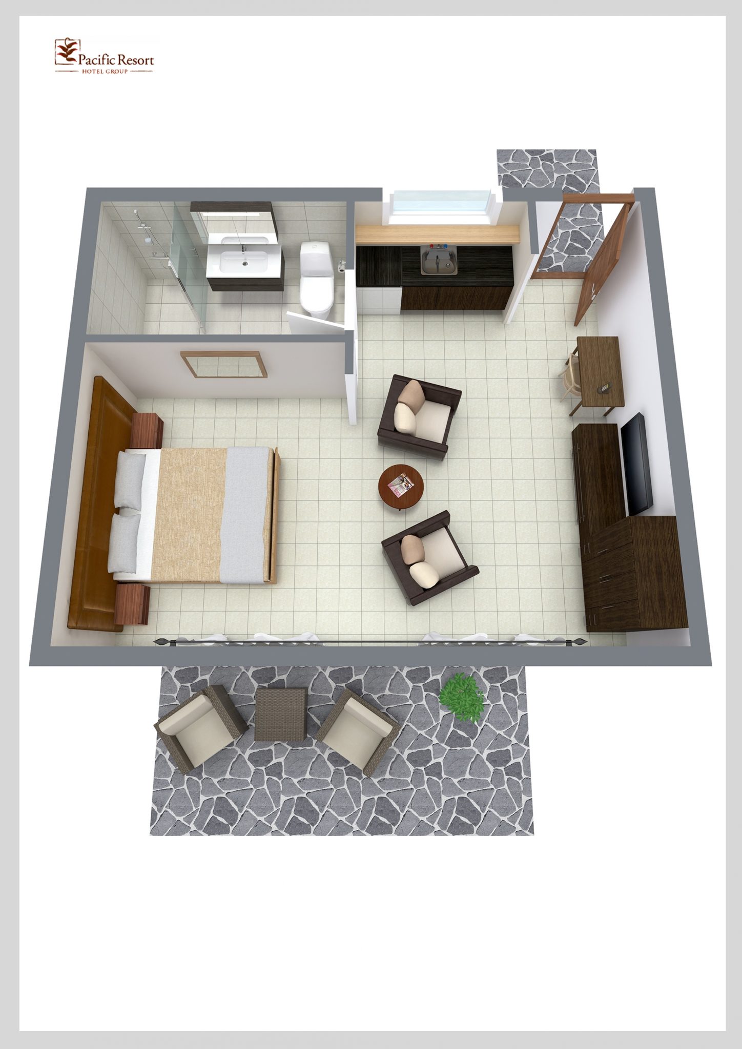 Standard Studio Room - Room Plan
