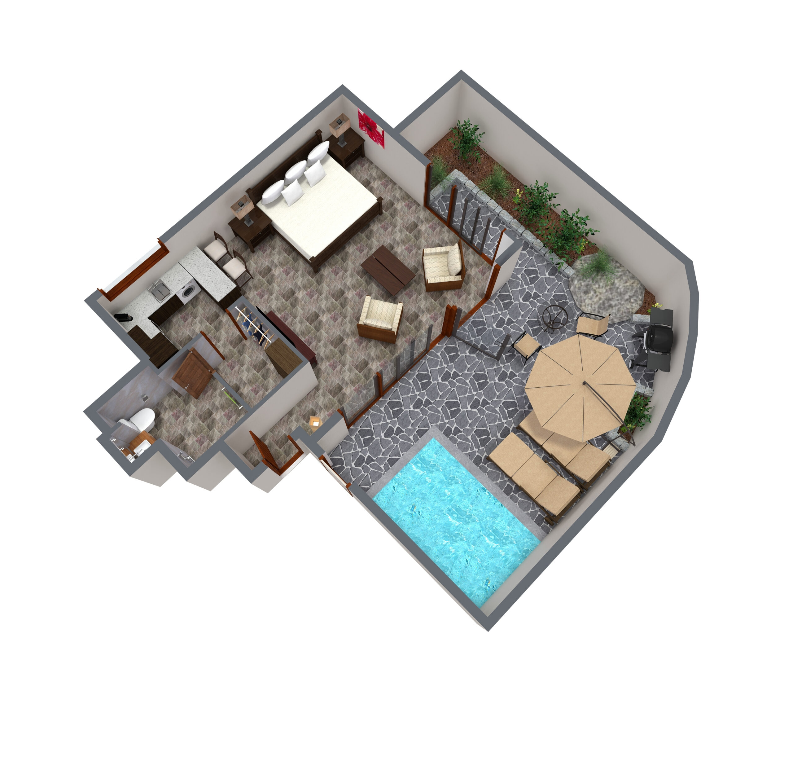 Premium Pool Villa Suite Coming Soon - Room Plan
