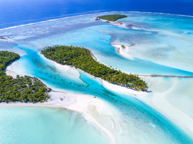 A stunning and breath-taking view of the islets in the lagoon