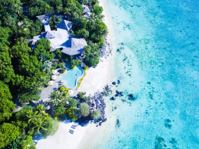 Pacific Resort Aitutaki & Resort Aerial of the whole property (photographer David Kirkland Photography)