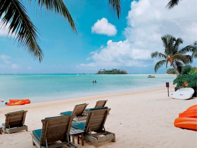 Beachfront at Pacific Resort Rarotonga overlooking Muri Lagoon