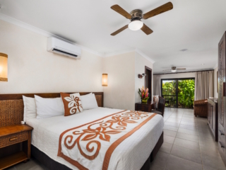 Room interior of the Premium Garden Suite at Pacific Resort Rarotonga