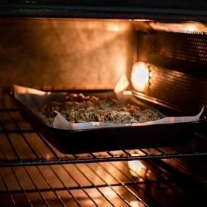 Granola left to bake